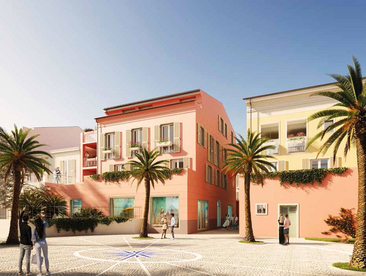 Le MUSE, Bordighera, new luxurious central penthouse for sale in second row on the sea front