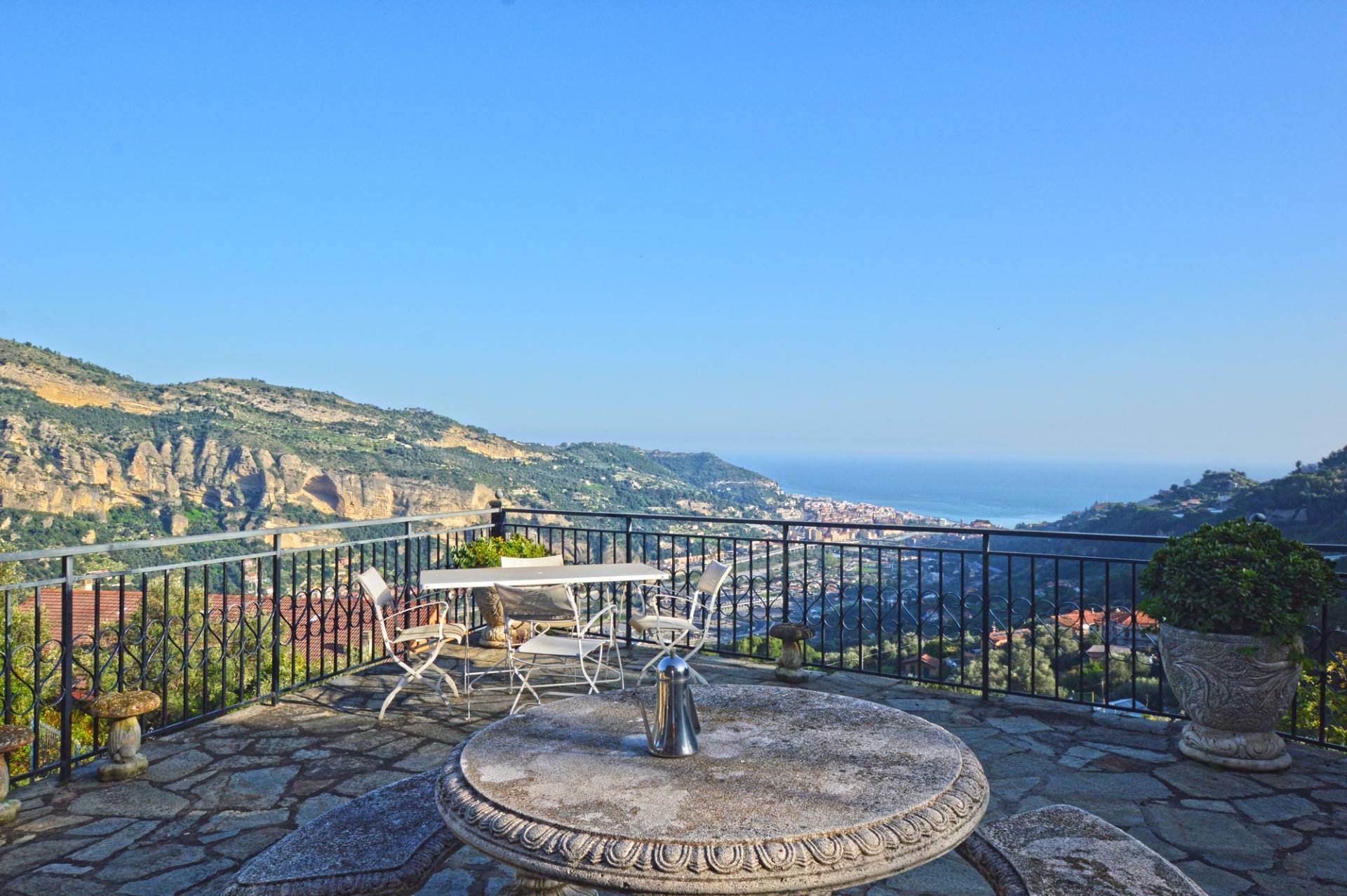 Ventimiglia, apartment for sale, featured by large panoramic terrace, stunning sea and mountain views close to the French border