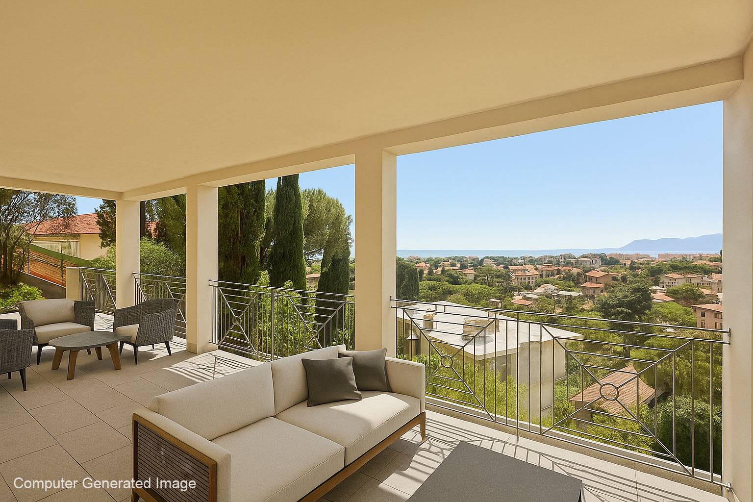 Panoramic 3 bedroom apartment for sale in Bordighera, located in a recently restored villa