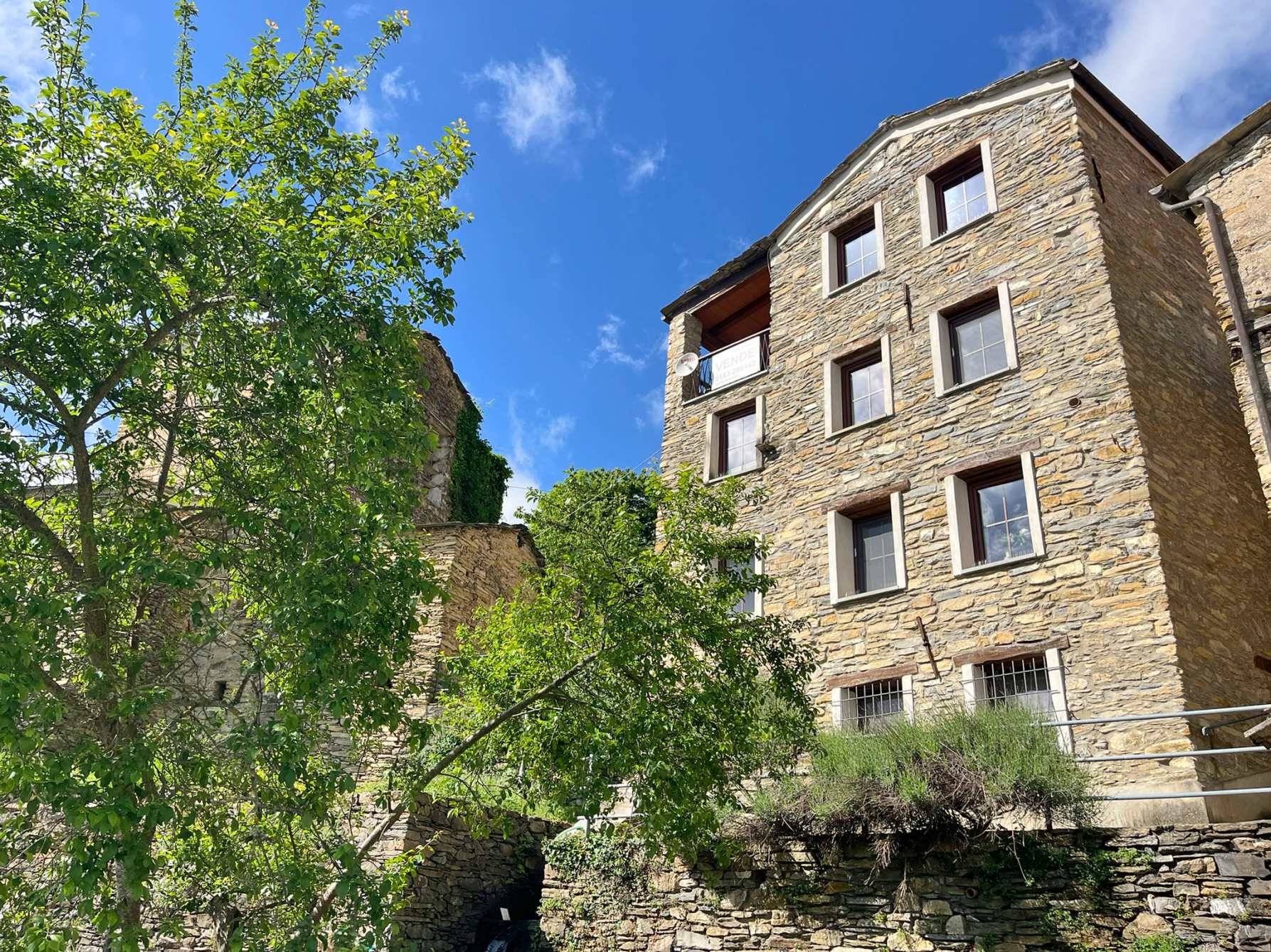 Restored stone house with panoramic views above the Italian Riviera for sale in Rezzo