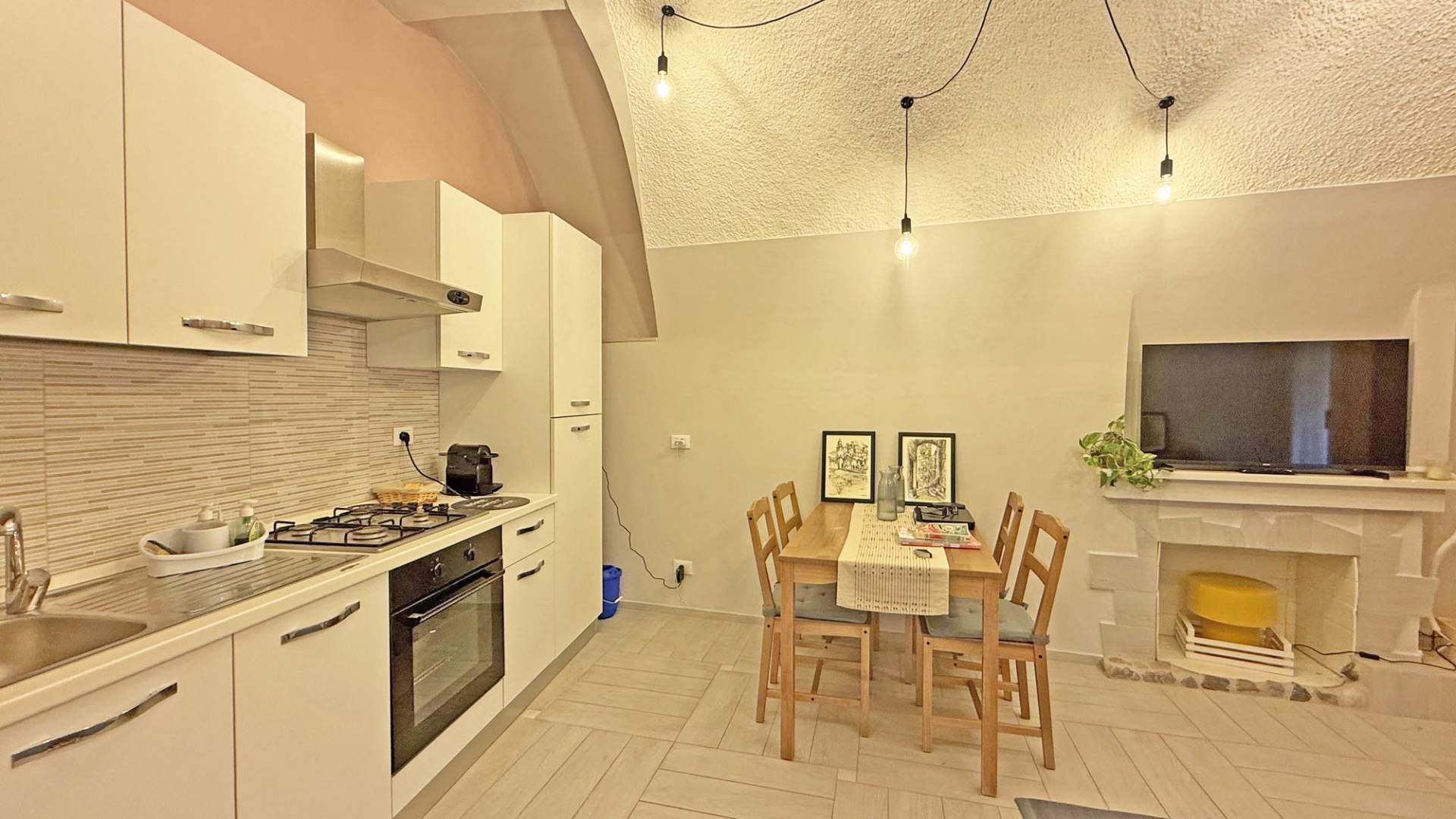 A fully refurbished, two-room flat is for sale in the historic centre of Dolceacqua