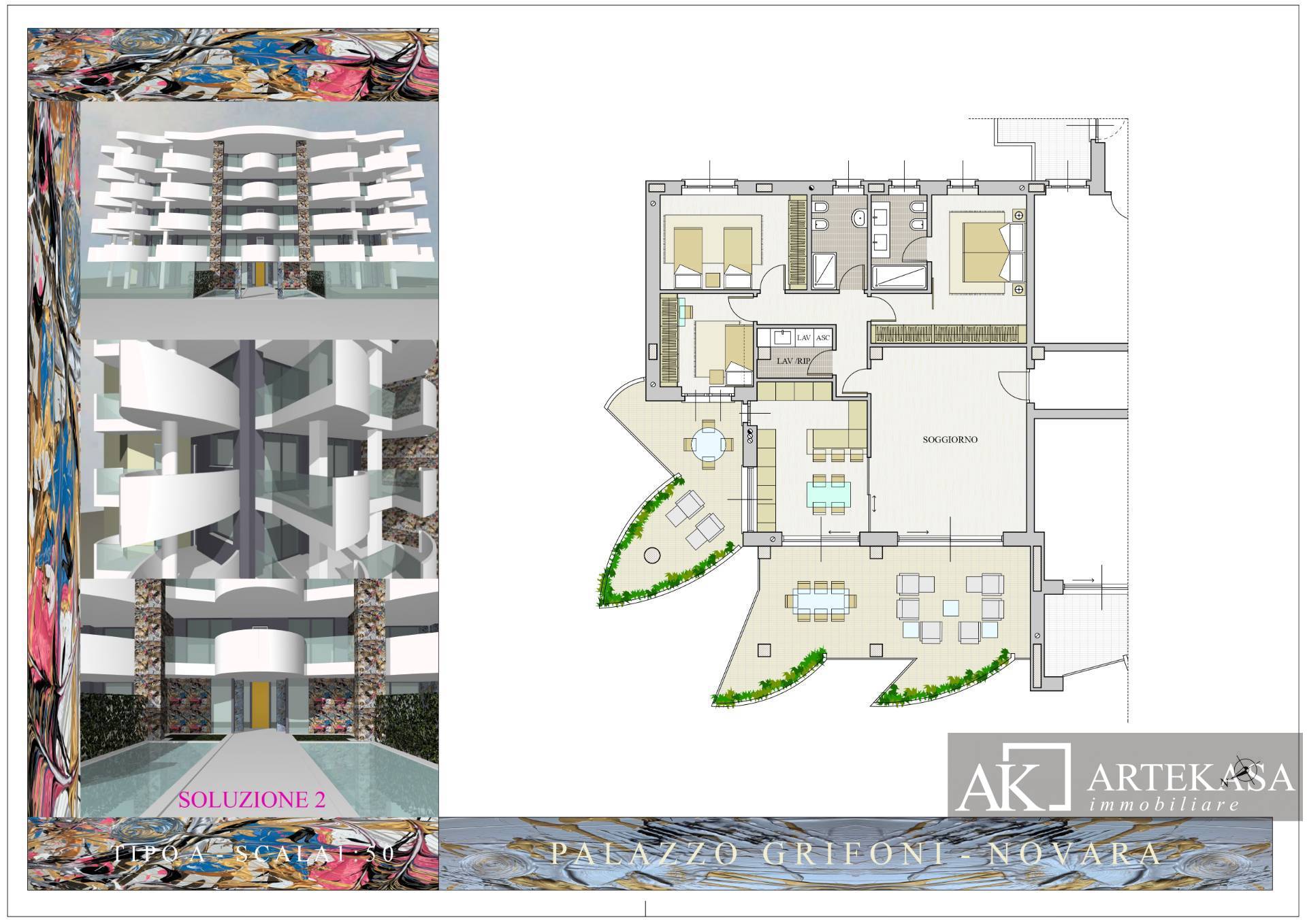Appartamento NOVARA vendita  2 - Porta Mortara  Artekasa Novara srl