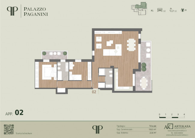 3 Rooms for sale in Novara