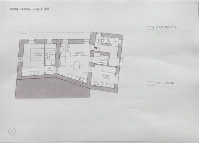 Porzione di Casa Terra / Cielo in vendita a Cuasso al Monte