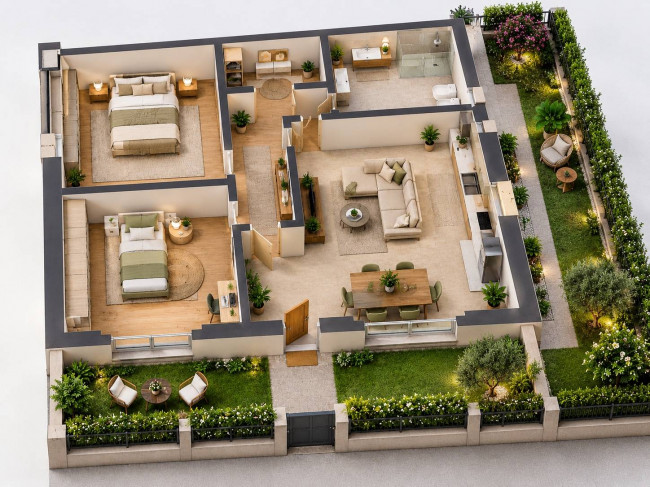 Appartamento con giardino in Vendita a Pontinia